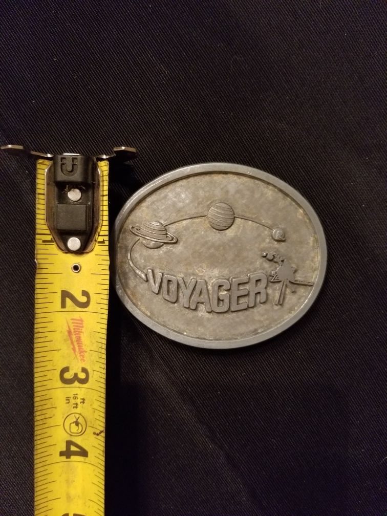 Nasa Vintage Space Voyager 1 & 2 Cast Belt Buckle 1977