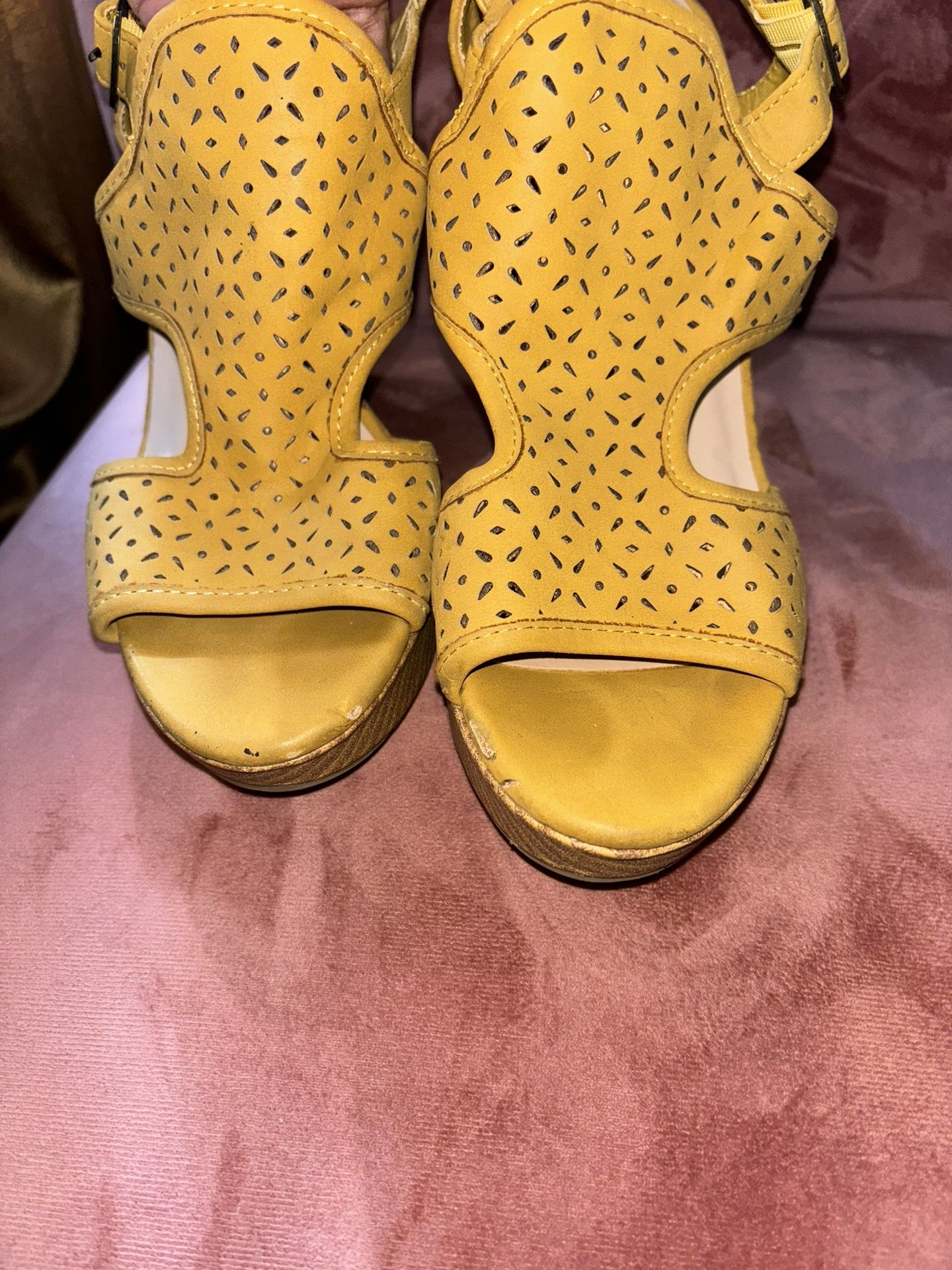 Yellow Wedge Heel