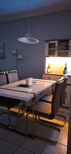 Dining table and chairs ($290)