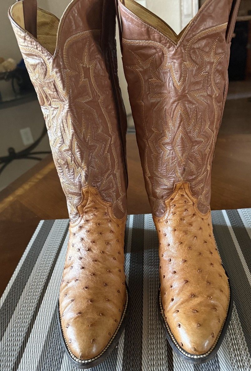 Genuine Ostrich Boots size 10.5