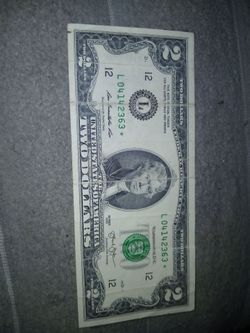 2013 $2 US BILL STAR NOTE