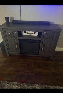 Tv stand with electric fire place