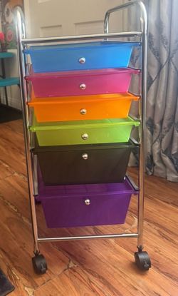Costway 6 Drawer Rolling Storage Cart Scrapbook