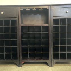 Wine Cabinet with Glassware Storage 