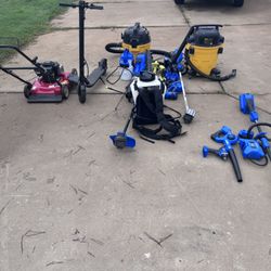 Lot of Miscellaneous Tools -Drills - Weed-eaters - Chargers - Batteries