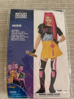 NEW KPop Demon Hunters Mira Costume – Child XS (3–4)