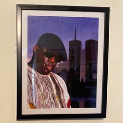 Notorious B.I.G. Biggie Smalls Custom Art Piece On Black Frame