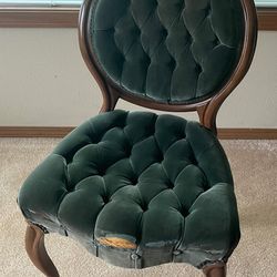 Antique Victorian Statement Chair, Floral Carvings, Made in Montgomery Alabama