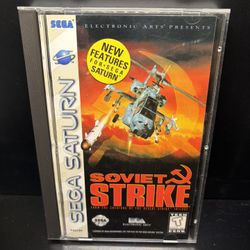 Soviet Strike Sega Saturn 🪐 CIB Complete w/ Reg Card Tested & Working