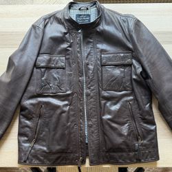 Lucky Brand Black Label Leather Jacket – Men’s XL