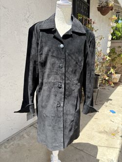 Vintage Terry Lewis Black Leather Coat