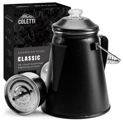 CAFETERA  PERCOLADORA CLÁSICA COLETTI/COLETTI  CLASSIC  PERCOLATOR COFFEE POT