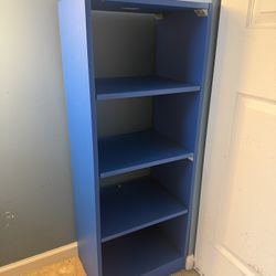 4 Shelf Storage Blue Kids Room Cube
