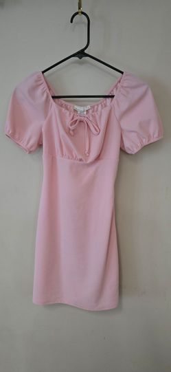 Pink Puff Sleeve Dress