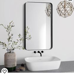 Black Bathroom Mirror 