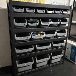 Plastic Bin Storage Shelves 