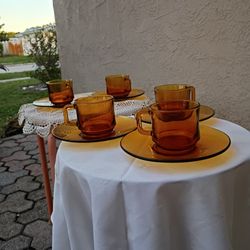 Amber Teacup Set