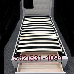 New Twin Size Bed W/Storage & New Mattress 