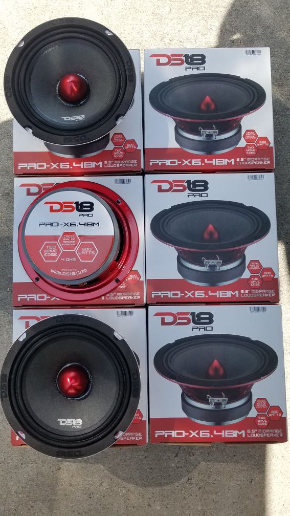 Ds18 pro audio 600 watts mids voice speakers Loud and clear ! (Brand New)/Bocinas ds18 audio Para la voz (same 6.5 6 3/4 6 1/2) $30 Each/Cada una
