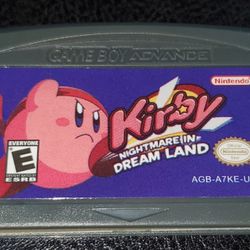 Kirby Nightmare In Dream Land GBA Video Game Cartridge Gameboy Advance 