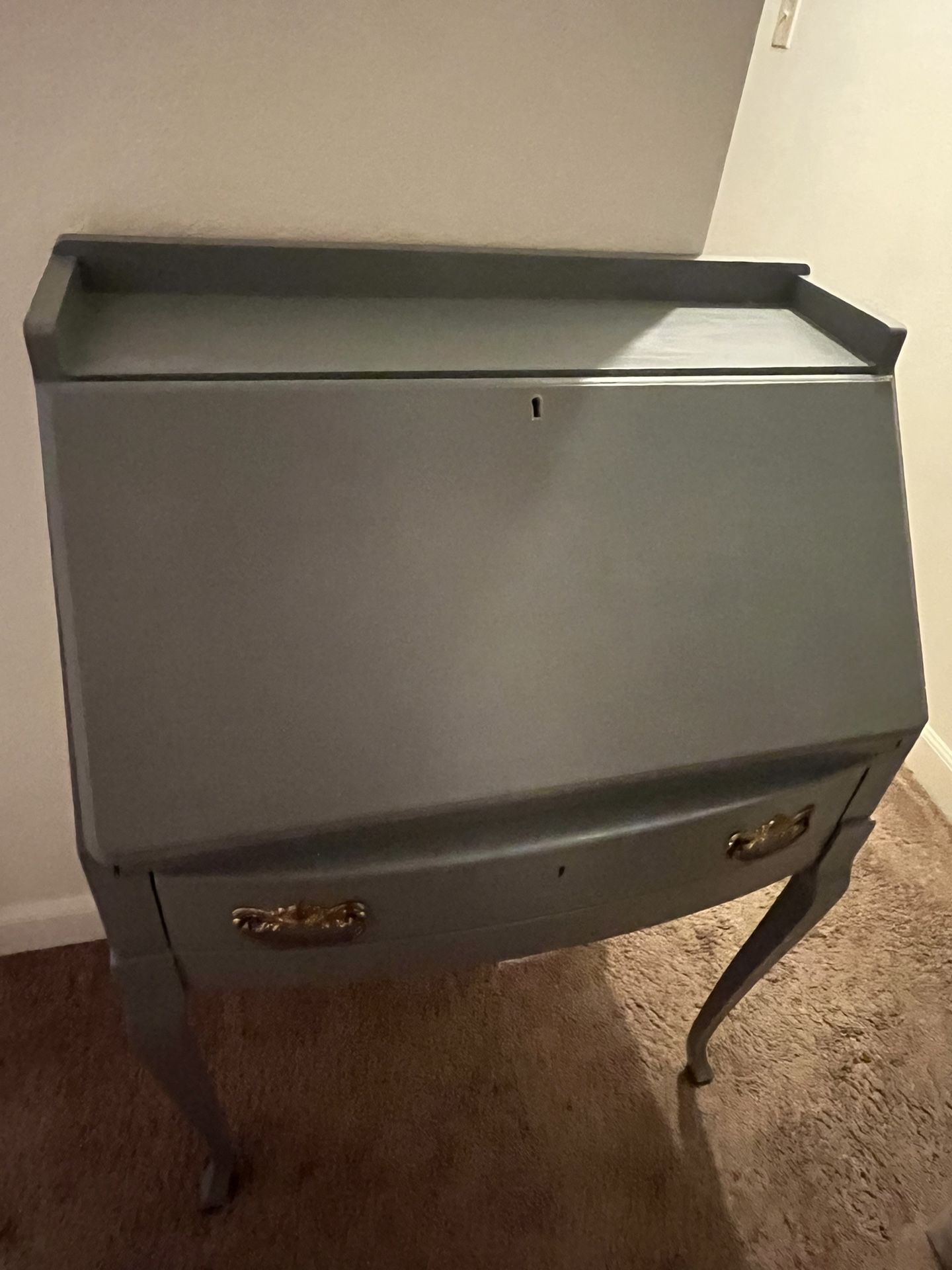 Secretary Desk With Inside Cubby Holes And Drawer