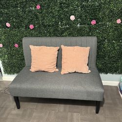 Cute Gray Couch With a Charging Port 