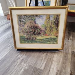 🎨 “Monet- Garden Print – Framed & Glass-Protected – Pickup in Fells Point”
