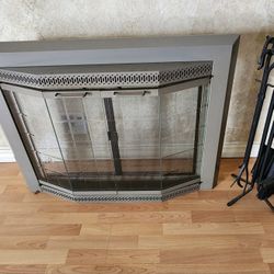 Glass Door Fireplace Cover / Tools