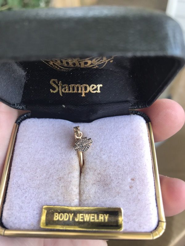 Harley Davidson belly button ring