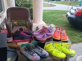 Nike LeBron Shoes Sneakers 5 Pair Size 14 NEED REPAIR