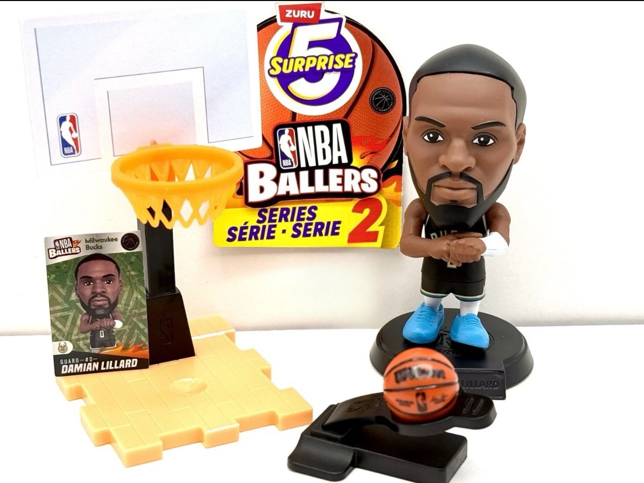 Damian Lillard RareZuru Mini Brands 5 Surprise NBA Ballers Series 2
