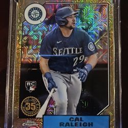 2022 Topps Series 1 - 1987 Topps Chrome Silver Pack Series 1 Mojo Cal Raleigh RC