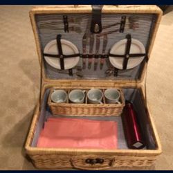 Picnic Basket - Plates And Silverware