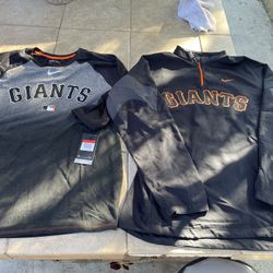 GIANTS LARGE JACKET AND SHIRT NEW 