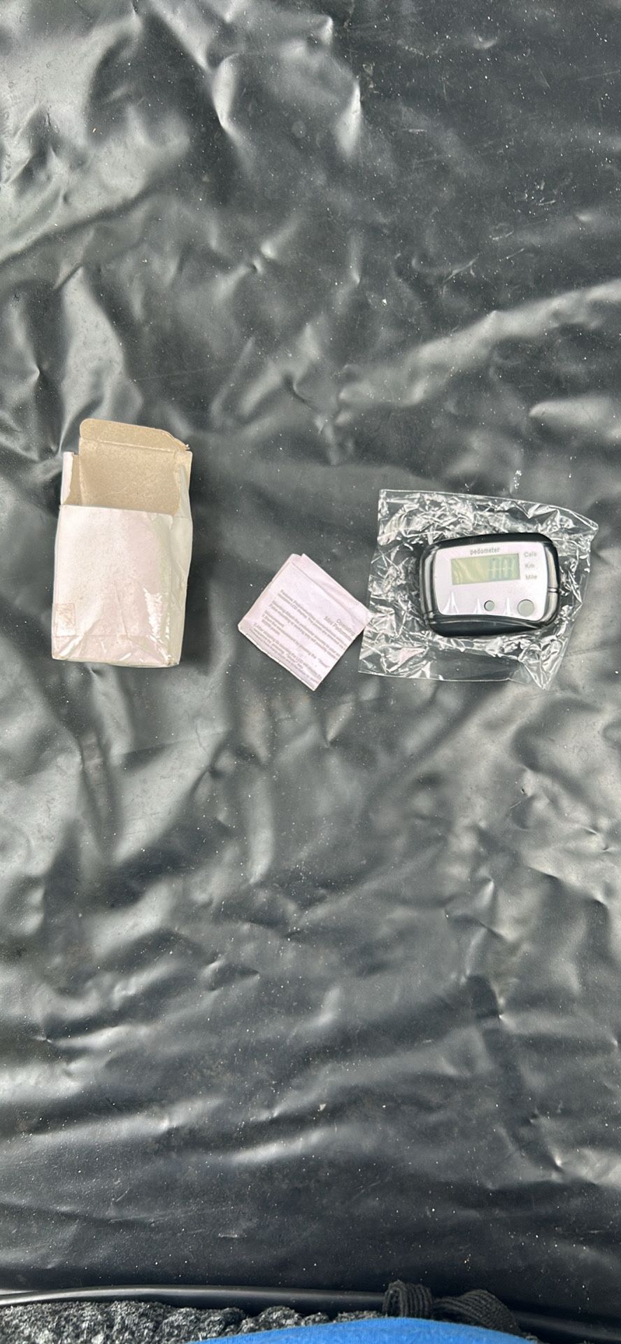 digital pedometer, a portable device used to count steps and track physical activity.