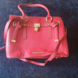 Adrienne Vittadini Textured Vegan Satchel 