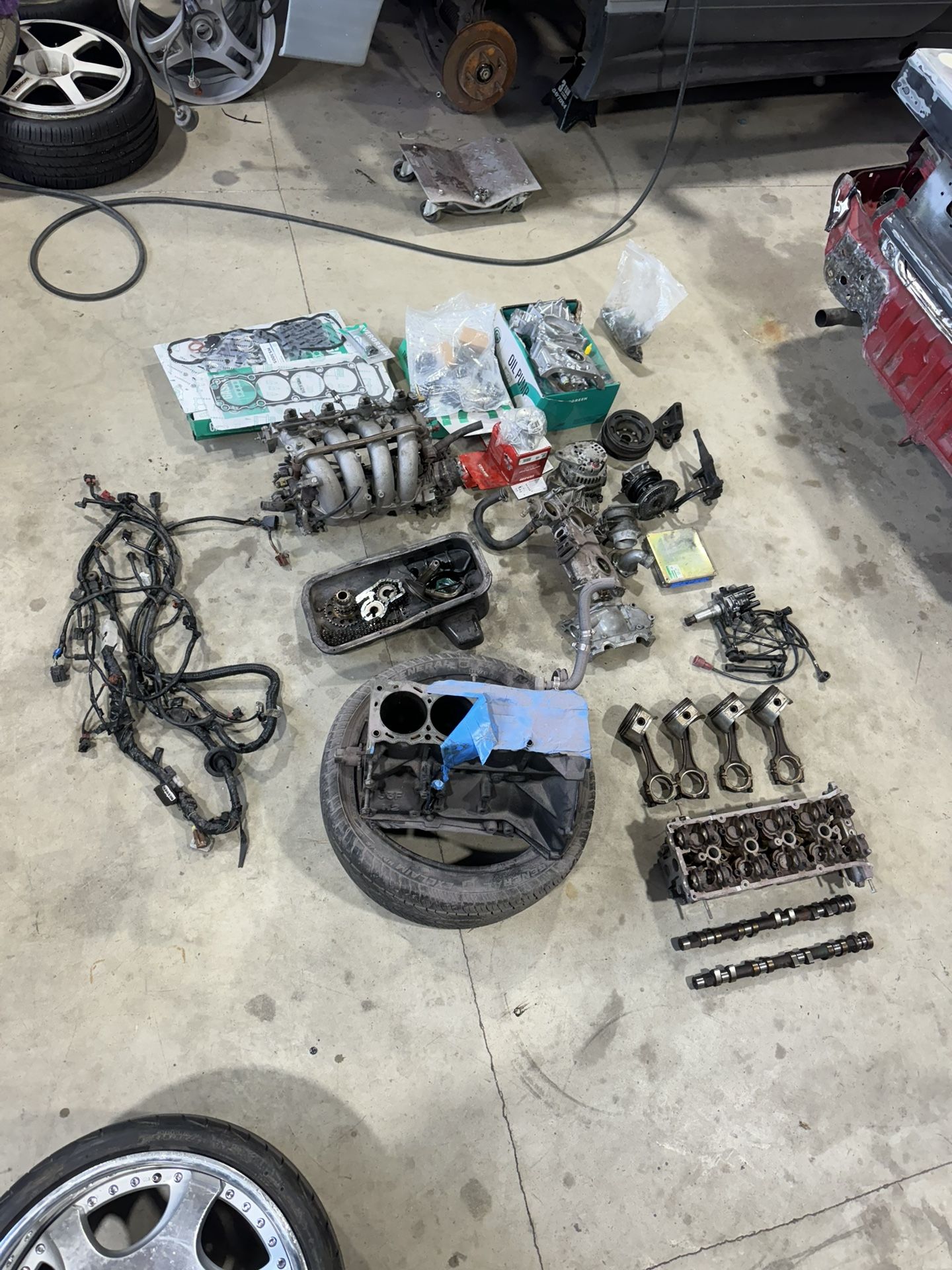 S13 ka24de dual cam long block