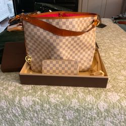 Louis Vuitton Checkered Bag and Zippy wallet.