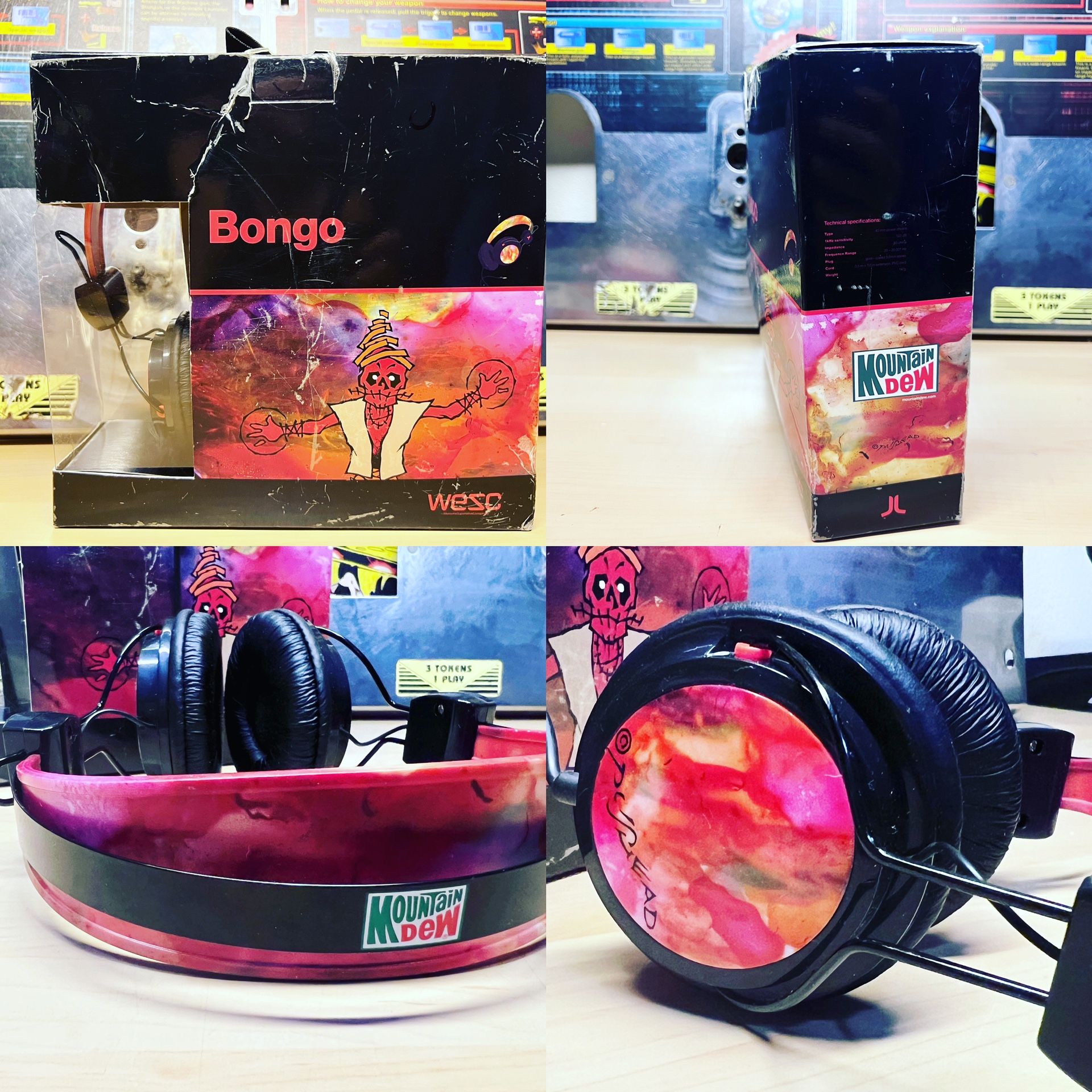 Green Label Art Mountain Dew Headphones Designed by Pushead Headphones
