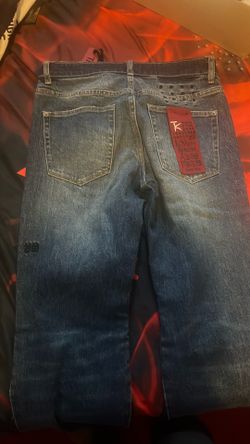 Ksubi Jeans Mens Trippie Redd Bronko Flared Jeans Blue