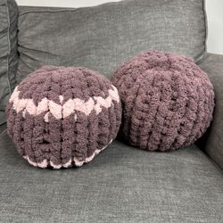 Dark Purple Ball Pillow