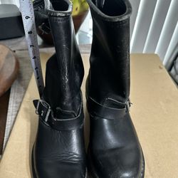 Women’s Black Leather Engineer Boots 