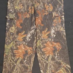 MOSSY OAK BREAKUP CAMOUFLAGE EXPLORER CARGO PANTS MEN'S LARGE

