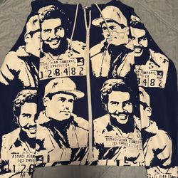 Asaali Blue And White Hoodie Size 2XL