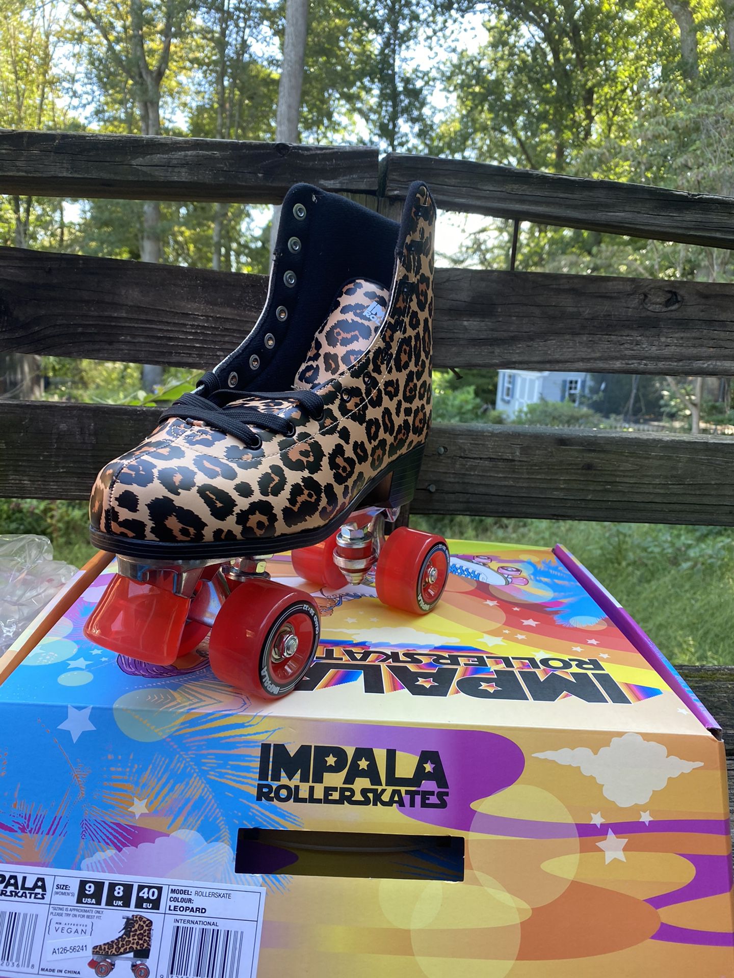 Impala Quad Roller Skates - Leopard - Size 9 - Brand New - IN HAND