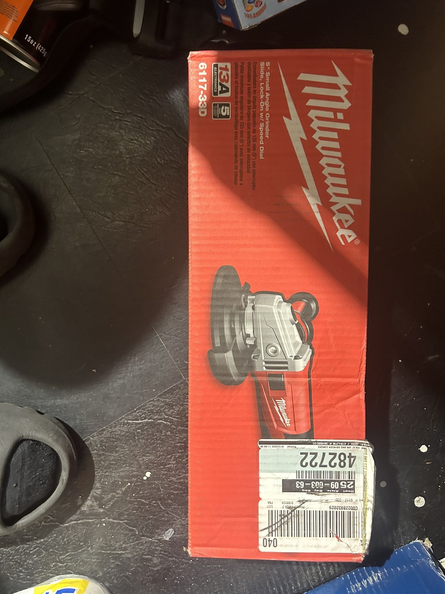 13 Amp 5 in. Small Angle Grinder with Dial Speed