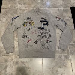 Polo Ralph Lauren UO Bear Scribble Crew Neck Sweatshirt Size Small RARE