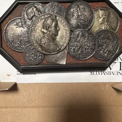 HABSBURG WOODEN PLAQUE COINS MEDALS 16TH TO 18TH CENTURY ½TEZ6022