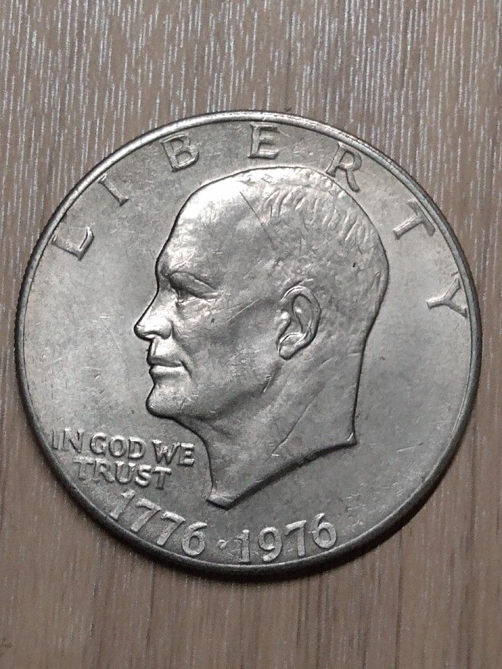 DRW 1(contact info removed)D Bicentennial Eisenhower Silver Dollar