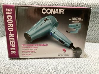 NEW Conair Travel Hair Dryer 1875W Retractable Cord Folding Handle